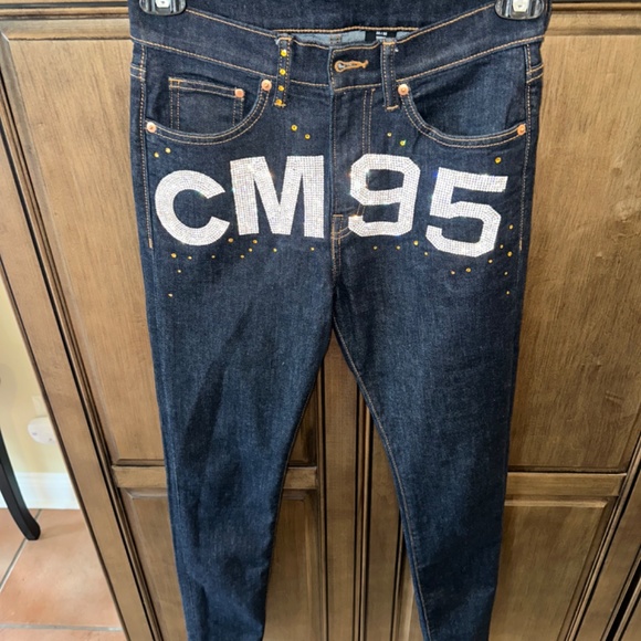 NWOT🔥🔥CM95 Skinny Coupe Moulante & Denim BLING JEANS!!  Perfect Condition! - Picture 6 of 16